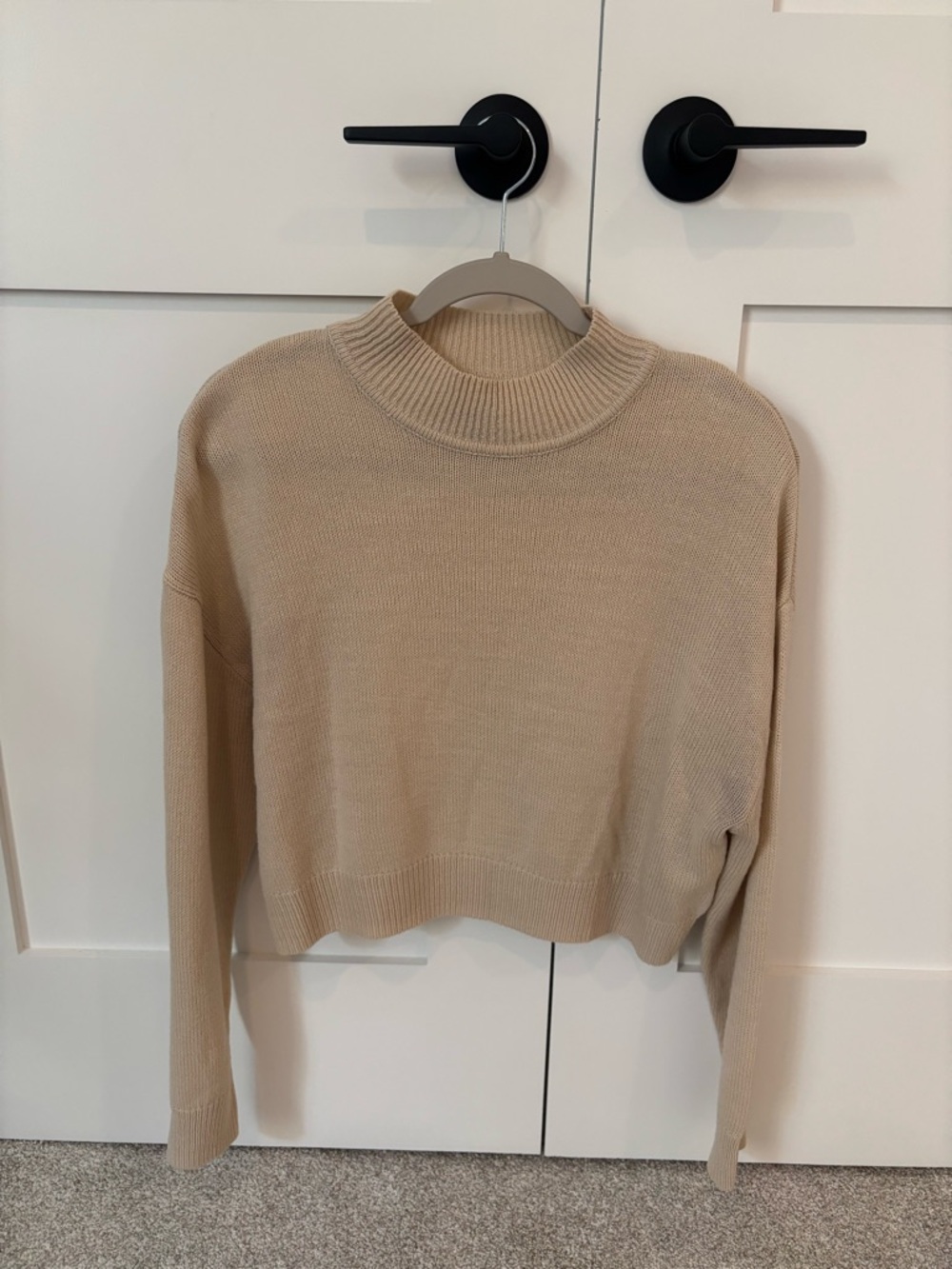 H&M Beige Mock Neck Sweater